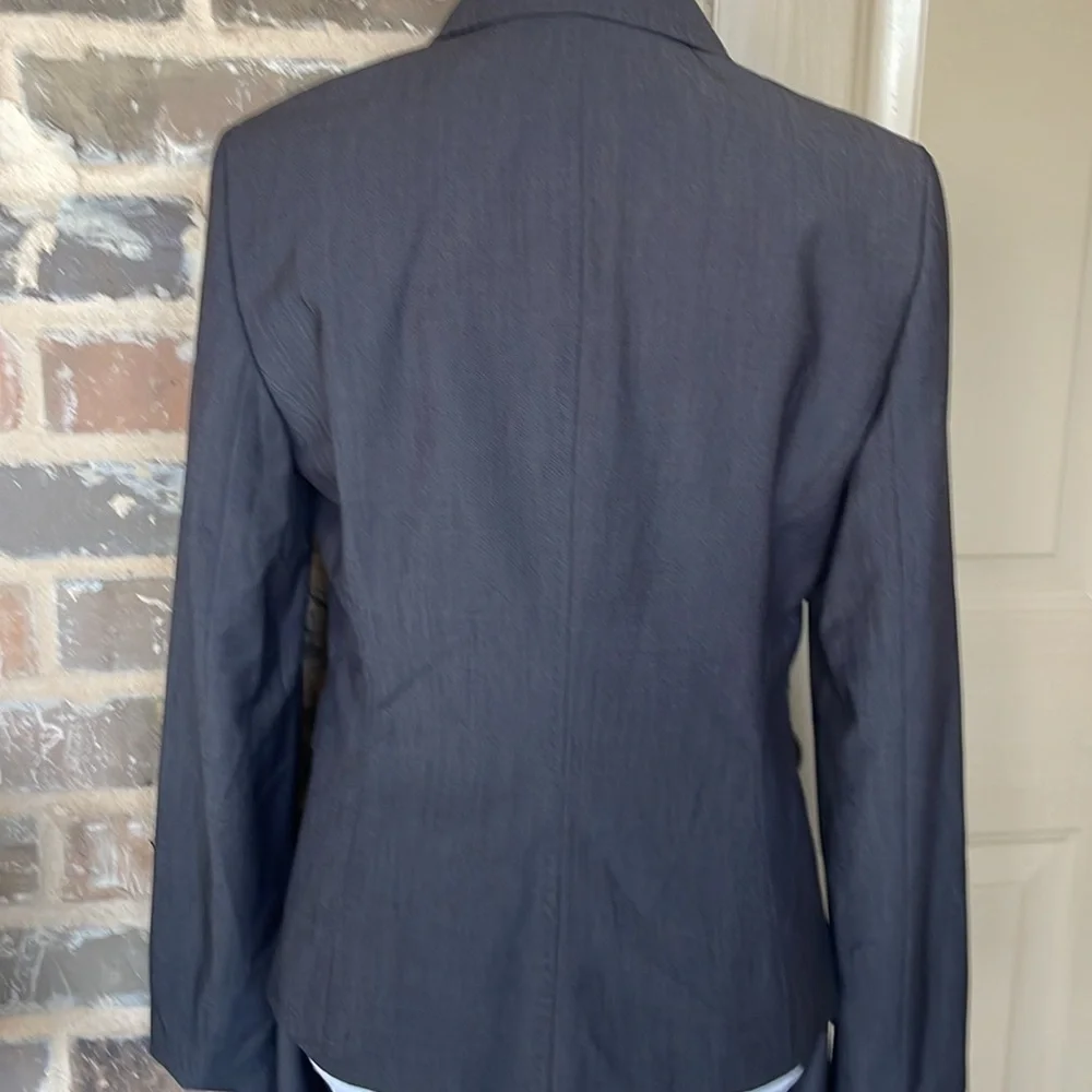 Nine West x Kasper Brown Tailored Pantsuit Polish Trousers Fitted Blazer Refined